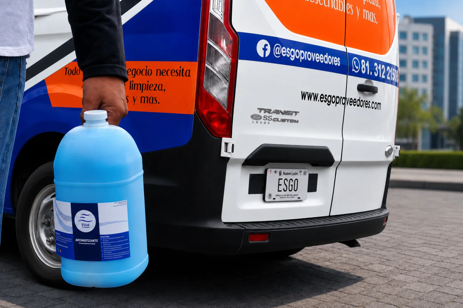 Entrega en ruta propia · aromatizante de la línea ESGO